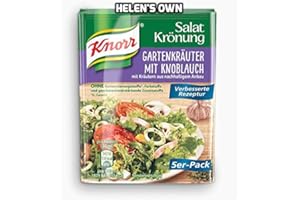 HELEN'S OWN INTERNATIONAL KN0RR Garden Herb with Garlic Salad Dressing/Vinaigrette 10 pcs/sachets - by Helen's Own - with Full English Instruction Booklet - KN0RR Garten Kräuter mit Knoblauch