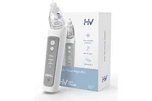 HEYVALUE Baby Nasensauger | Nasensekretsauger für Neugeborene Kinder | Nasenreiniger für Kleinkind | Elektrischer Nasenschleim Sauger für Babys, Wiederaufladbar, Musikfunktion