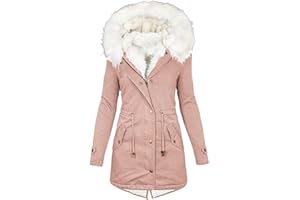 KHIRVWL Manteau Femme Hiver Doudoune Femme Veste Matelassée Parka Manteau Court Veste Chic Et Elegant Manche Longues Elegant Slim Hoodie Jacket Veste Duvet en Coton