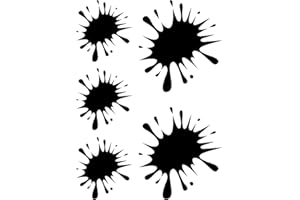 ‎SAMUNSHI Samunshi® Paint Splashes Sticker Set of 5 2 x 8 x 9 cm 3 x 5 x 6 cm Black