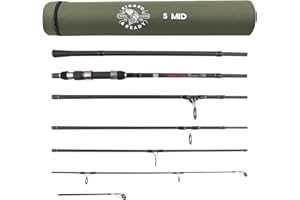 ‎RIGGED & READY TRAVEL FISHING Rigged and Ready S Max und S Mid Travel Angelruten. 2 leistungsstarke Predator Carp Surf kompakte Multifunktionsruten, 2 Spitzen und Koffer für Reiseangler, Süß- und Salzwasserfische, 15 kg (33 lb)