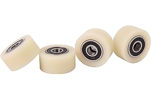 LASANA SMART MACHINES Satz mit 4 Laufrollen mit Kugellager - Nylon Rollen für Palettenhubwagen - Hubwagen Räder Durchmesser 40 mm, Breite 20 mm, Lager 10 mm - Präzise maschinenbearbeitet in der EU