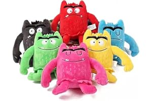 TOKZON Monster Plush Toys, My Emotional Little Monster Cartoon Doll, Blue/red Monster Plush Toy, Color Plush Doll Set-1set