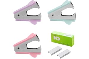 BNOYONERAS Heftklammerentferner Metall Entklammerer Klammerentferner Enthefter mit 1-Packung Heftklammern Klammer für Entfernen von Heftklammern für Büro, Schule Oder Zuhause