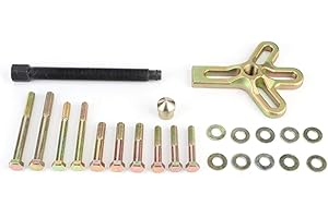 TOMOTATO 13 teiliges Lenkradabzieher Harmonic Balancer Gear Pulley Lenkrad Abzieher Kit mit Tragekoffer, Universal Auto Reparatur Werkzeug zum Zerlegen von Lenkrädern oder Riemenscheibe und Zahnrädern