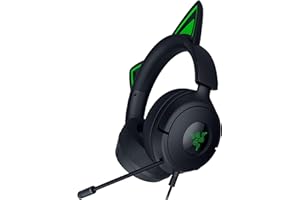 Razer Kraken Kitty V3 X - Kabelgebundenes Kitty-Headset für Gaming - Kultige Kitty-Ohren - 270g leicht - HyperClear Kardioid Mikrofon - Triforce 40mm Treiber - 3,5mm Klinkenstecker | Schwarz