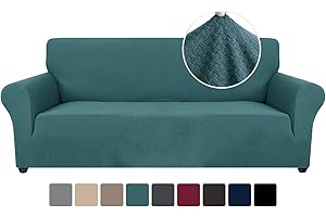 Ystyle Copridivano 3 Posti Con Braccioli - Elasticizzato Copri Divano Antigraffio Gatto, Fodere Copridivani Antiscivolo Antimacchia Lavabile, Copripoltrona Bottom Con Elastica, Turchese