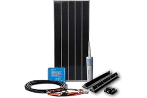 WATTSTUNDE BLACK LINE 205W Set mit Victron MPPT Laderegler - Wohnmobil Solaranlage im Komplettset mit Schindel Zellen (205W)