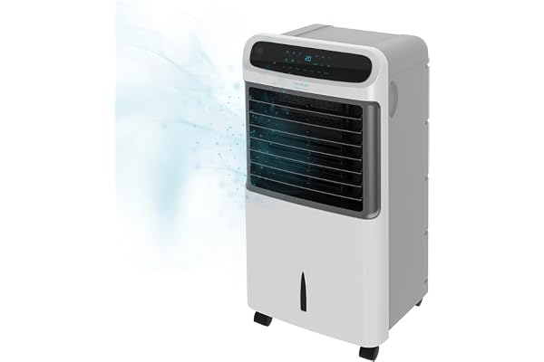 Cecotec Refroidisseur Portable à Évaporation EnergySilence PureTech 5500 Cool. 80 W, Refroidissement, Ioniseur et Ventilateur, 12 L, 3 Vitesses, Télécommande, Écran LCD, Débit d'Air 500 m3/h
