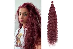 DSOAR Deep Twist Crochet Hair Mechones de Pelo de Onda de Agua Extensión de Pelo Sintético Rizado Trenzado Ombre Kinky Curl Trenzado Hairpiece, 22 Pulgadas 3 Packs