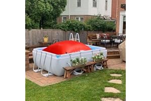 OCEANLEND Coussin d'hiver gonflable pour piscine - Résistant au froid - Grand coussin d'air avec œillets, Oreiller de Piscine d'hiver, Coussin Gonflable pour Piscine, Convient aux piscines hors sol,200x250x90cm