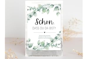PAPERLANE BY ESSI Samentüten Gastgeschenk Hochzeit Eukalyptus Motiv, nachhaltiges Gastgeschenk für Taufe Kommunion Konfirmation Geburtstag (Eukalyptus, 20 Stück)
