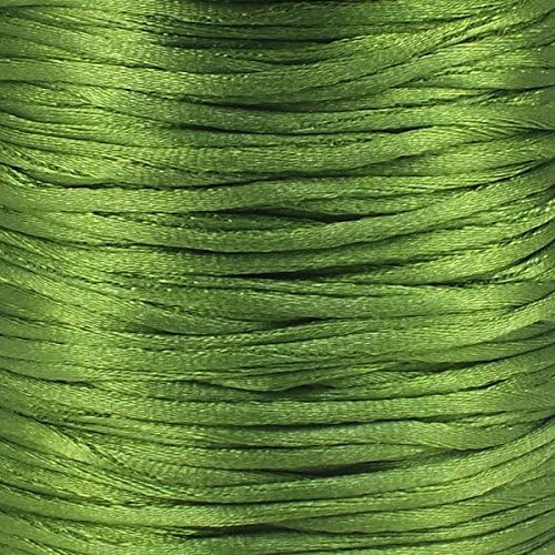 Rattail Satin Cord Thread 1.5mm For Kumihimo Macrame Shamballa - Olive - 5m