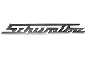 MZA Schriftzug - """"Schwalbe"""" - Aluminium, silber, gerade - für Knieschutzblech / Vorderteil