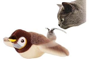 HARDWARE TRIBE Interaktywna zabawka dla kotów. Zabawka elektryczna dla kotów-ptaków, pływające skrzydła, latające ptaki zabawka dla kotów, jak zabawka z latającymi ptakami i skrzydłami, świetna do zabawy dla kotów.