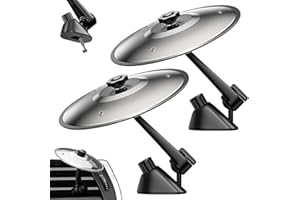 HZZON 2 pcs Car Crash Becke Autounfall cymbals Premium Auto Becken Air Vent Car Cymbals Air Vent Auto Trommel Lüftungsschlitz Auto Mini Becken Schlagzeug Lustig Stilvolles für Dekor Musikliebhaber