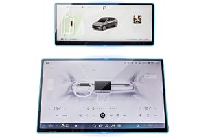 GFWGTS Xpeng G6 pansarglas, skyddsfilm, kompatibel med Xpeng G6 2025, navigering, instrumentpanel, skyddsfolie – härdat glas, skärmskydd med anti-fingeravtrycksbeläggning (15,6 tum +10,25 tum)
