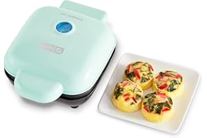 DASH DBBM450GBAQ08 Deluxe Sous Vide Style Egg Bite Maker with Silicone Molds for Breakfast Sandwiches, Healthy Snacks or Desserts, Keto & Paleo Friendly, Aqua