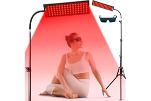 ROEDAX-HAO Red Light Therapy, Red Near Infrared Light Therapy Lamps with Stand, Led 660nm Red Light-Therapy& 850nm Infrared Lamp Device with Eyes Protection