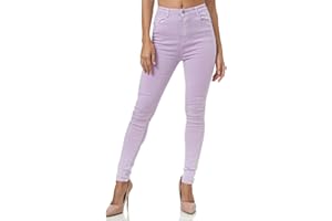 Gloop Jeans elasticizzati da donna, pantaloni in jeans skinny Fit, pantaloni elasticizzati, push up a vita alta