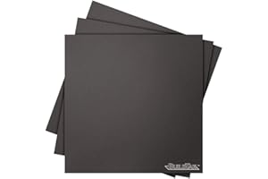 BuildTak BT08x08-3PK Druckoberfläche für 3D-Modelldruck, quadratisch, Schwarz, 3 Stück, 203 x 203 mm