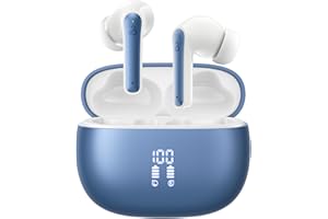 YELKUTT Cuffie Bluetooth, Auricolari Bluetooth 5.3 Cuffie Wireless in Ear con 6 ENC Mic Stereo, Cuffie Senza Fili Cancellazione Rumore Cuffiette Bluetooth IPX8 Impermeabili Earbud 50H LED Display