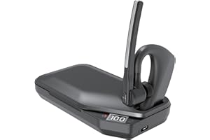 Conambo K10C Bluetooth Headset, V5.2 Bluetooth Earpiece with CVC8.0 Dual Mic Noise Cancelling and Charging Case, 64Hrs Talking Single Ear Wireless Headset Bluetooth for Phone Call Trucker Office Work