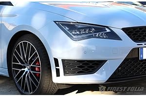 FINEST FOLIA Finest-Folia Film de protection latéral pour Seat Leon Cupra 5F SC ST Performance FR Noir