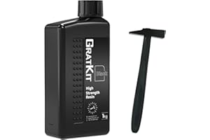 GratKit Résine haute résistance pour l'Impression 3D, Excellente Propriétés Mécaniques et Stabilité Supérieure, UV Résine Photopolymère pour LCD DLP et SLA Imprimante 3D, 1000g Noir