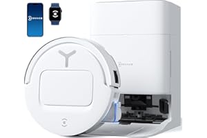 ECOVACS DEEBOT T80 OMNI Robot Aspirapolvere Lavapavimenti, 18.000 Pa, Spazzola OZMO ROLLER, ZeroTangle 3.0, Lavaggio Mocio con Acqua Calda a 40-75 °C, Asciugatura ad Aria Calda, Bianco