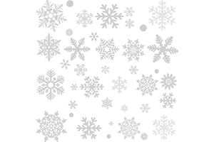 LGZIN Pegatinas para la decoración de ventanas de Navidad, 178 Navidad Pegatinas de Ventana, Navidad Ventana, Navidad Extraíble PVC Pegatinas, Pegatinas Copo de Nieve, Adhesivos Navideño