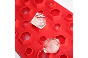 Allforhome, cubos de hielo en forma de diamantes 3D, bandeja de molde para jabón de chocolate, moldes de fundición