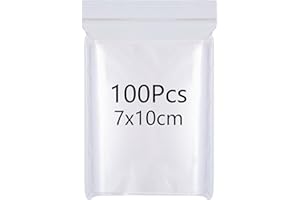XINGRUN Sacchetti Plastica Richiudibili Bustine Trasparenti Piccole 7 * 10cm Sacchetto Sigillato Chiusura Ermetica Piccoli Polietilene con Zip 100 pezzi
