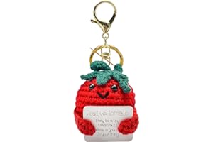 FANCYWUXI Patata Positiva, Mini Giocattoli Di Patate, Divertente Patata Positiva Peluche Maglieria Con Portachiavi E Carta Energia Positiva Per Il Migliore Amico (Positive Tomato)