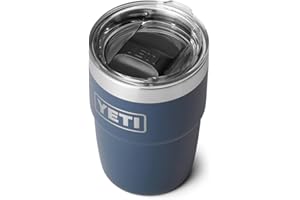 YETI Rambler Cup, Vacuum Insulated Stainless Steel Stackable Cup with Magslider Lid, Navy, 8 oz (236 ml)