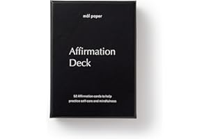 MÅL PAPER Mal Paper Affirmation Card Deck - 52 Pack | Great for Mindfulness Challenge, Mantras, Positive Meditation Tools, Inspirational Cards & as Positive Thinking Tool | Gratitude Card Gifts for Men & Women