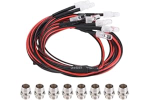 ‎DILWE RC Auto LED Leuchten, 8 Stück 5mm LED Leuchten, Scheinwerfer und Rücklichter für RC Modell Drift Auto Zubehör