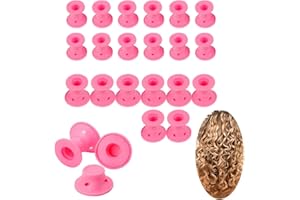 TRIXES 24 x silikonowe wałki do włosów bez ciepła – Get Mermaid Beach Hair Overnight - łatwe loki bez ciepła, 12 dużych i 12 małych - odpowiednie do wszystkich rodzajów włosów