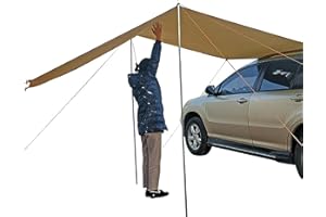 CHEN0-SUPER Toldo impermeable para coche, toldo coche, refugio para SUV, toldo coche, toldo coche, toldo para remolque, tienda campaña, toldo para camping, exterior, viajes, 440 x 200 cm