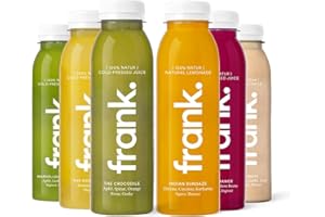 ‎FRANK JUICE FRANK. 1 Tages Saftkur Starter, 6 kaltgepresste, vegane Säfte a 330ml, Ideale Fasten-Kur aus frischem Obst & Gemüse, Premium Qualität (inkl. 1,50€ Einweg-Pfand)