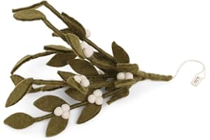 ‎GRY & SIF Gry & Sif Handgemacht & Fairtrade-Zertifiziert | Stilvolles dänisches Design X Nepali Kunsthandwerker | Mistel – Dunkelgrün