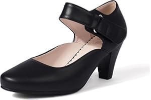 elerhythm Mary Jane Vintage Heels Gatsby 1920s Zapatos de tacón cerrado, estilo victoriano de los años 50