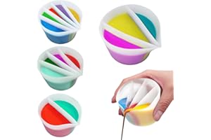 WINMANY Geteilter Becher für Farbgießen Silikon Geteilte Tasse Flüssigkeit Kunst geteilter Becher aus Kunstharz zum Ausgießen Malwerkzeuge DIY Basteln Zeichnen Zubehör geteilter Becher mit Trennwänden