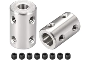 sourcing map 2 Stück 5mm bis 8mm Bohrung Starre Kupplungsschraube L22XD14 Edelstahl Wellenkupplungsverbinder Motorzubehör