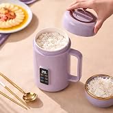 opriQ Electric Cooking Pot | Portable Mini Cooker with Digital Display | Multi-Function Kettle for Rice, Soup, Maggi | Travel