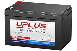 UPLUS NEW TECHNOLOGY BATTERY UPLUS UPN12-12 12V 12Ah Battery Rechargeable Agm Compatible with T2(F2) Terminal, SLA Replacement Batteries for Golf Trolley, Mobility, UPS System, Electric Scooter, Home Alarm System