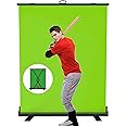 WASJOYE Green Screen Background with Stand, Portable Collapsible Chroma Key Backdrop, Auto-Locking Wrinkle-Resistant Photography Background for Video, Live Game, Studio, Black Case.(200 * 150cm)