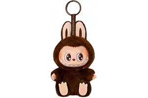 MIAOYAK Labubu Plush Keychain, Labubu The Monsters Milan Fashion Week Doll 7.87 In Macaron Plush Doll Keychain, Random Design Box Toys For Modern Home Decor