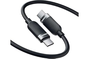 toocki 60W USB C do USB C kabel ładowania ze silikonu, 1 m, szybkie ładowanie PD 3.0 – kompatybilny z iPhone 17/16 / Samsung Galaxy S24 / MacBook/Switch, czarny