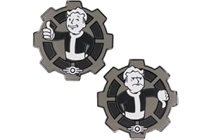 FANATTIK Fallout Black & White Limited Edition Collectible Decision Flip Coin – Pièce en métal officielle inspirée de Vault-Tec, souvenir de joueur post-apocalyptique, cadeau pour les fans et les